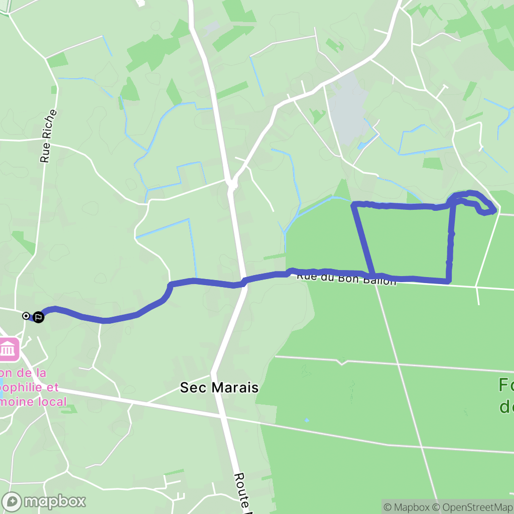 Bouvignies : carte du parcours de randonnée - France