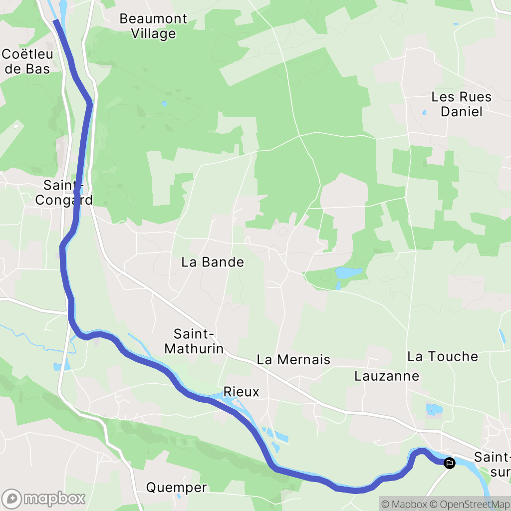 Saint-Gravé : carte du parcours de randonnée - France