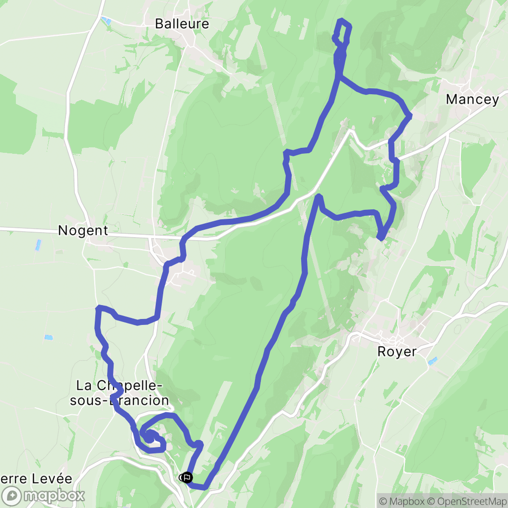 Martailly-lès-Brancion : carte du parcours de randonnée - France