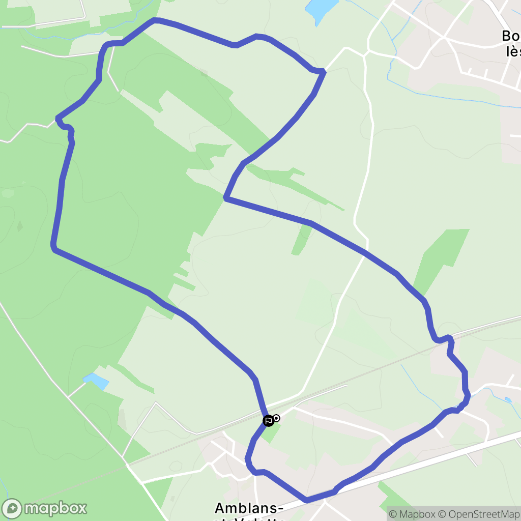 Amblans-et-Velotte : carte du parcours de randonnée - France