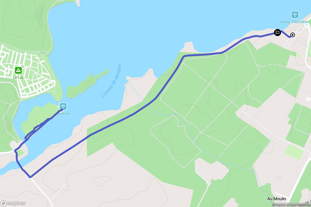 Aureilhan : carte du parcours de randonnée - France