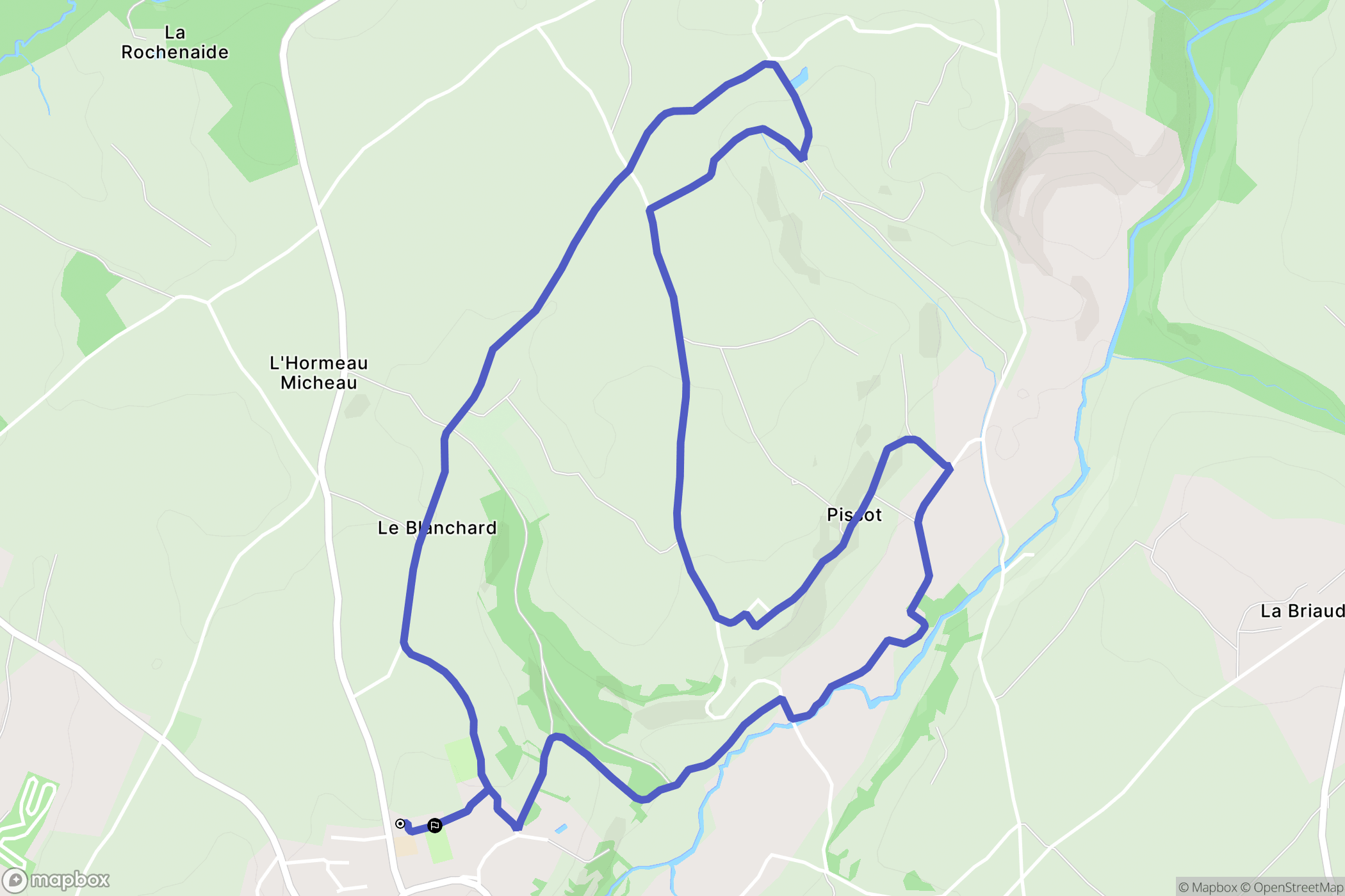Saivres : carte du parcours de randonnée - France