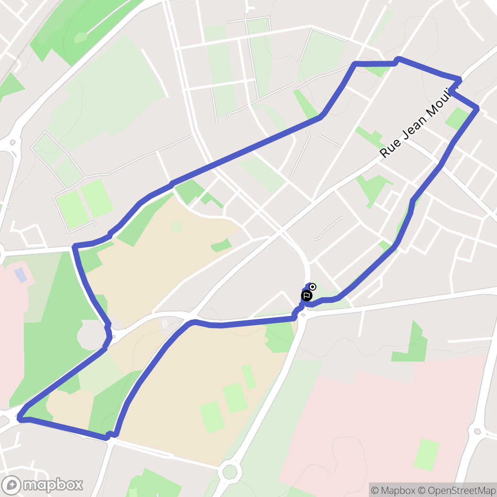 Amiens : carte du parcours de randonnée - France