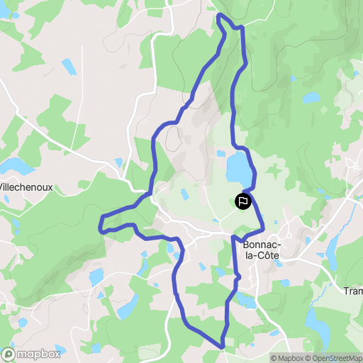 Bonnac-la-Côte : carte du parcours de randonnée - France