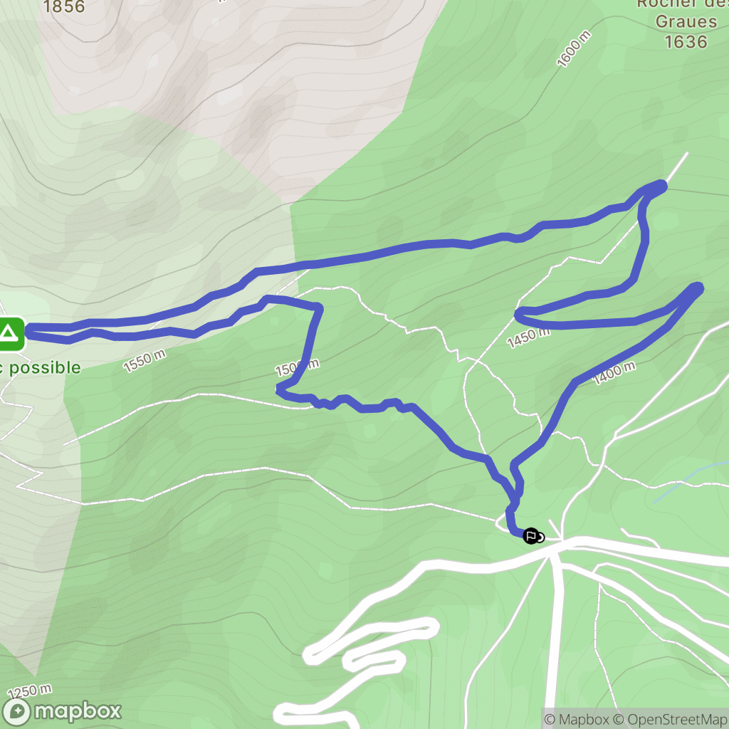 Boutx : carte du parcours de randonnée - France