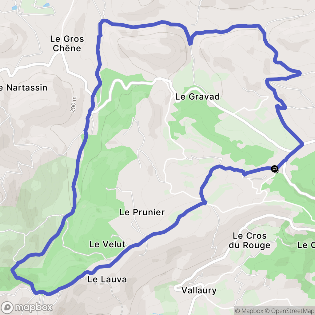 Le Plan-de-la-Tour : carte du parcours de randonnée - France