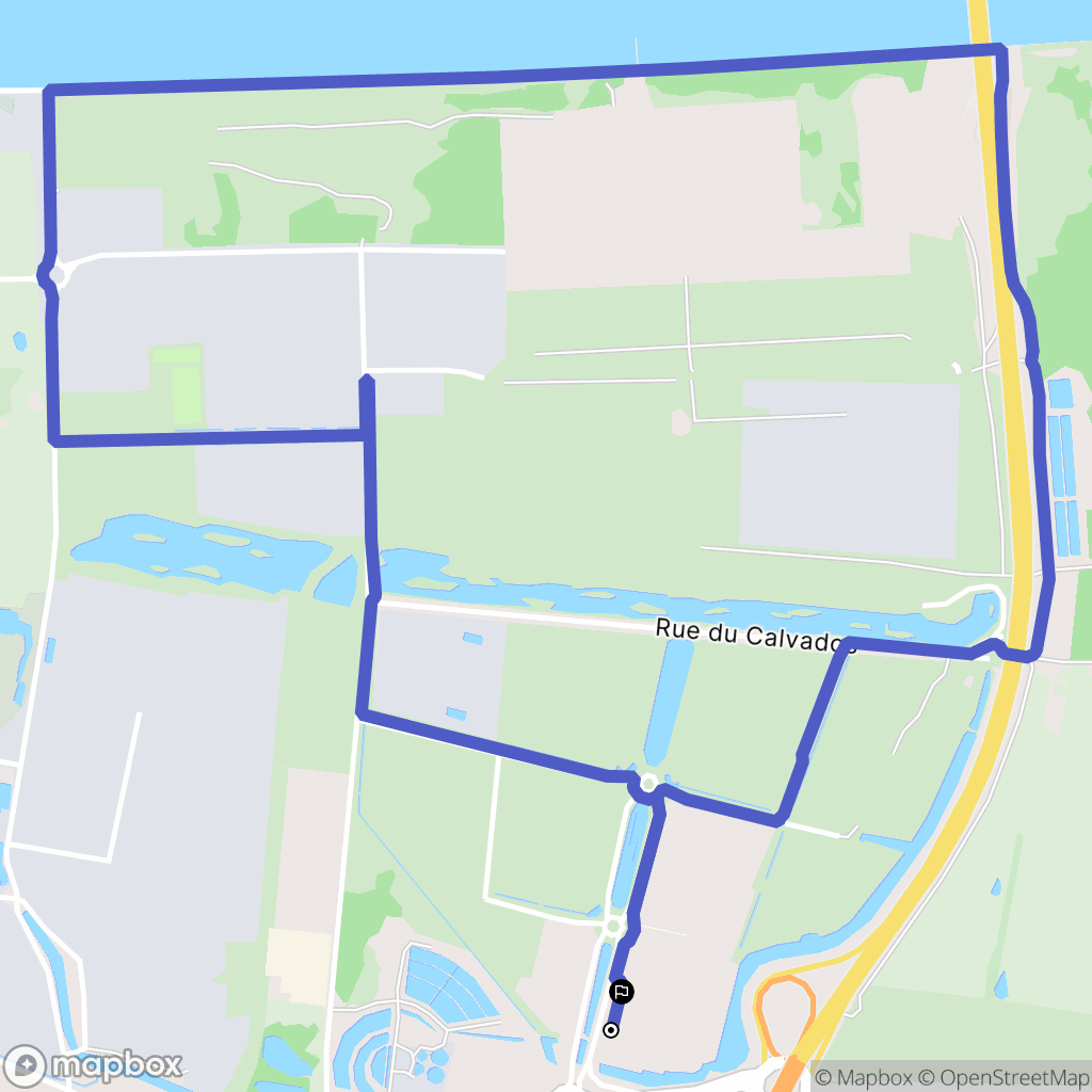 Honfleur : carte du parcours de randonnée - France