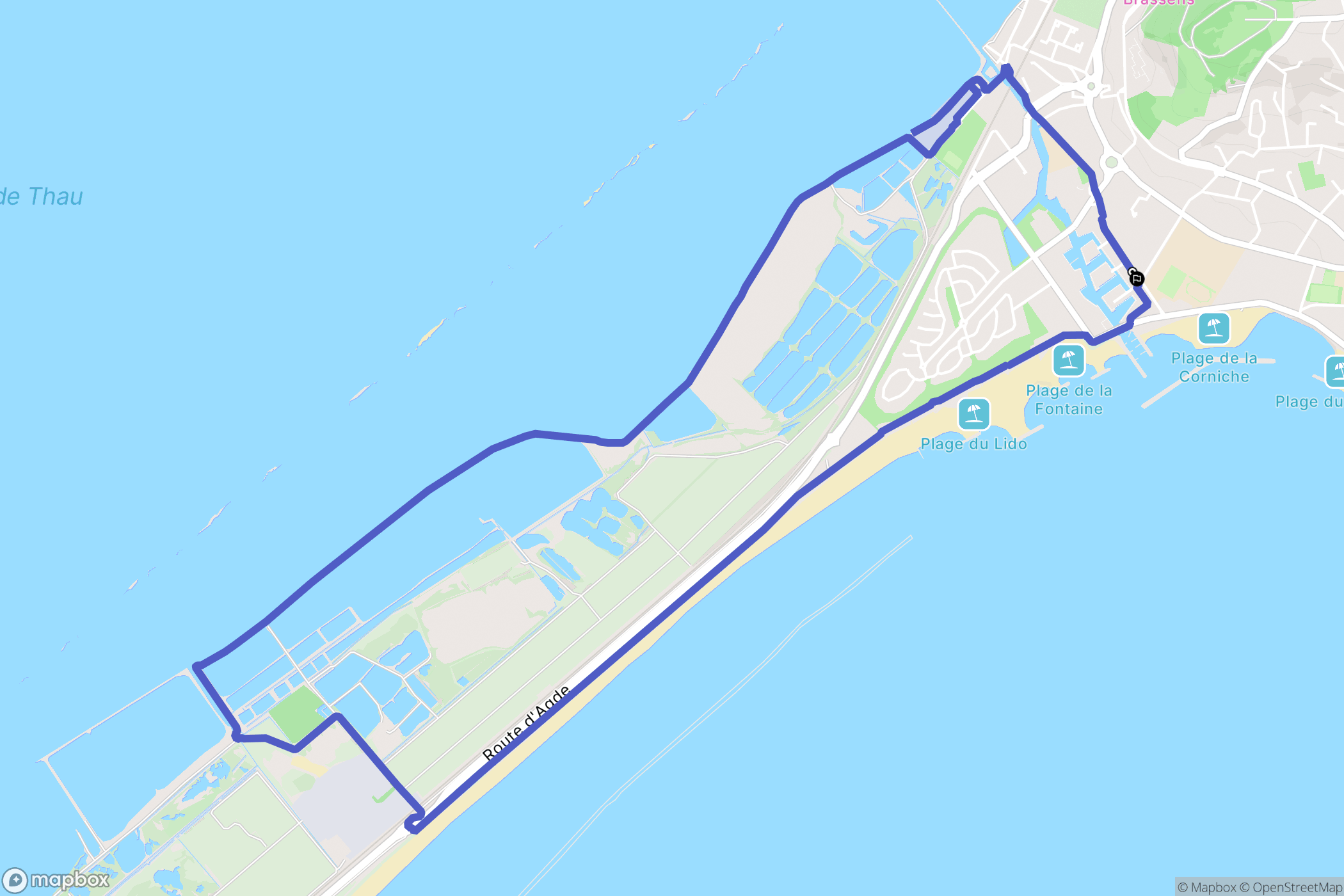 Sète : carte du parcours de randonnée - France