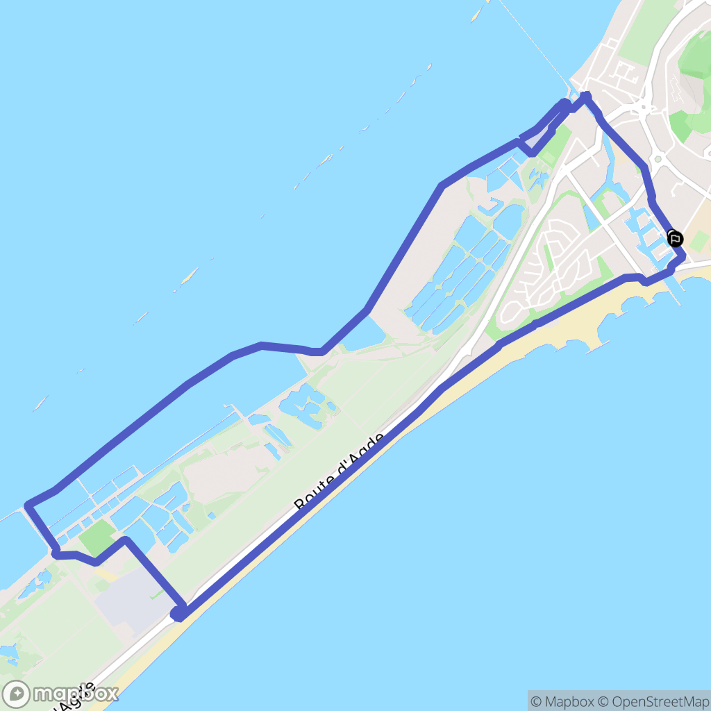 Sète : carte du parcours de randonnée - France
