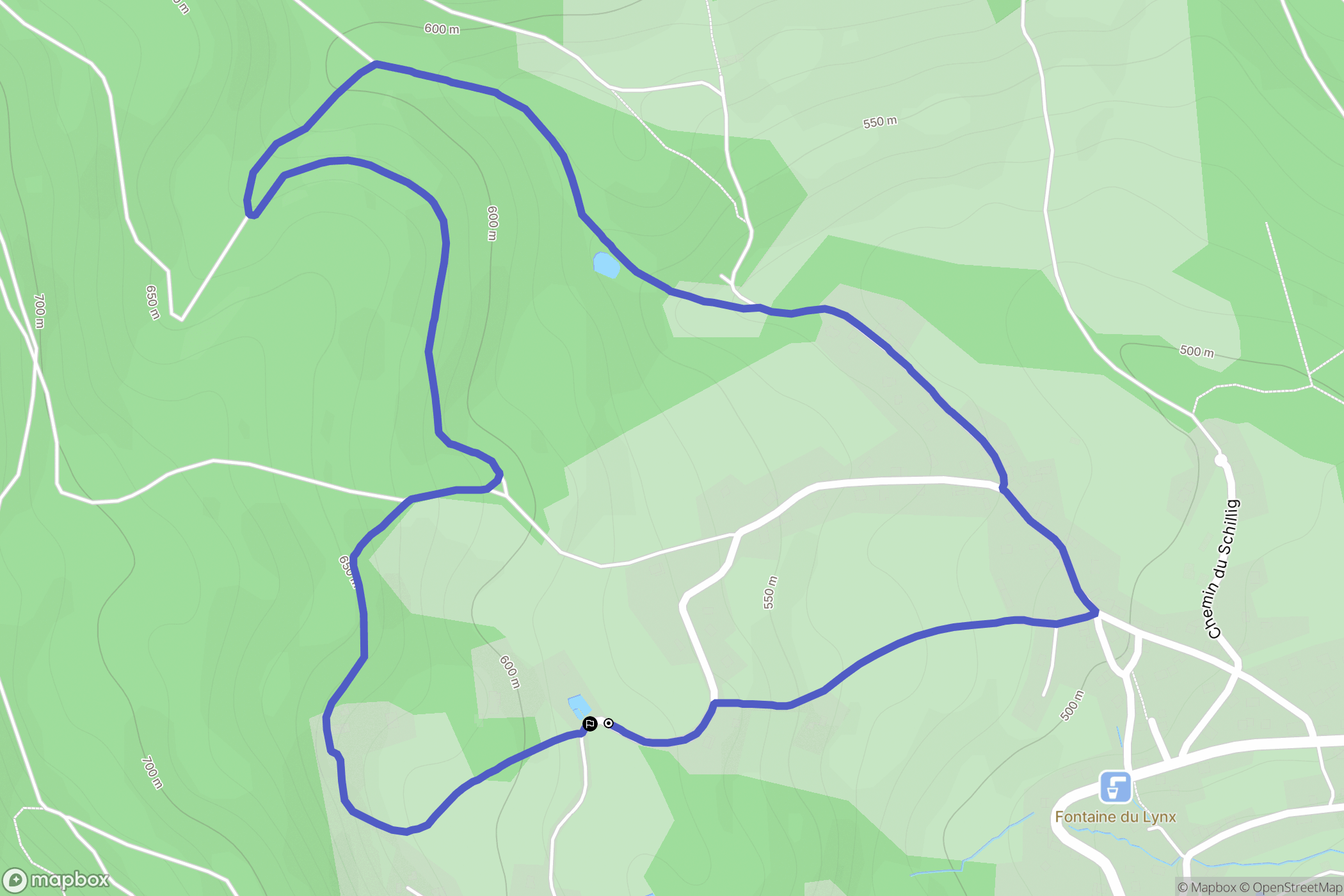 Thannenkirch : carte du parcours de randonnée - France