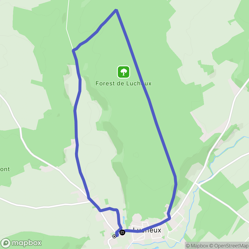 Lucheux : carte du parcours de randonnée - France
