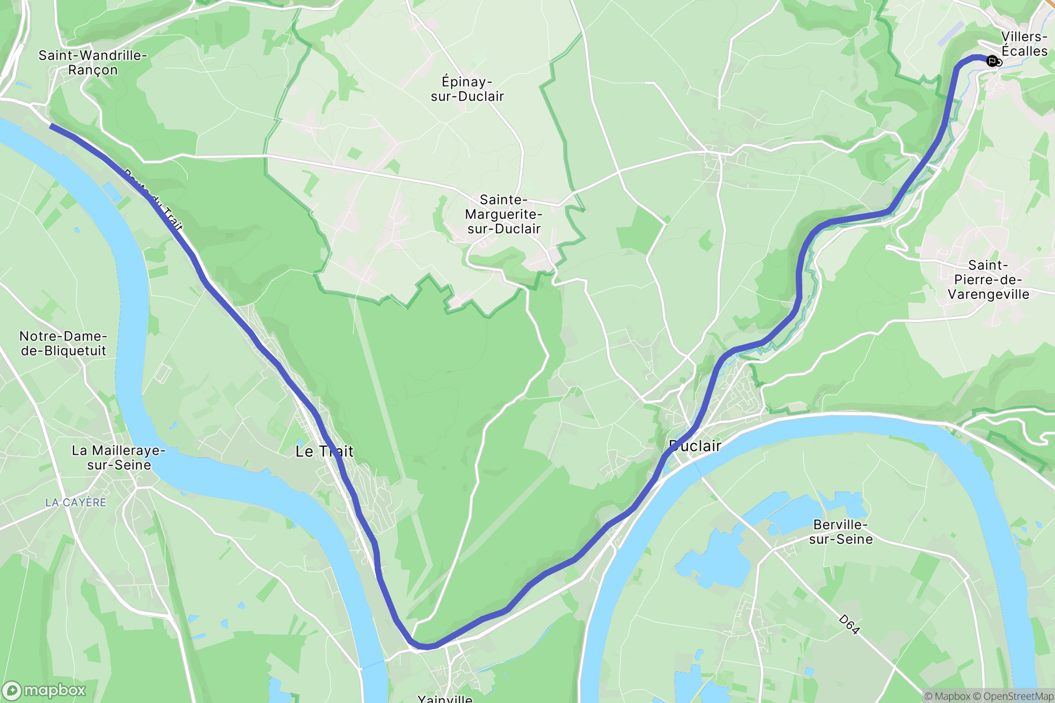 Villers-Écalles : carte du parcours de randonnée - France