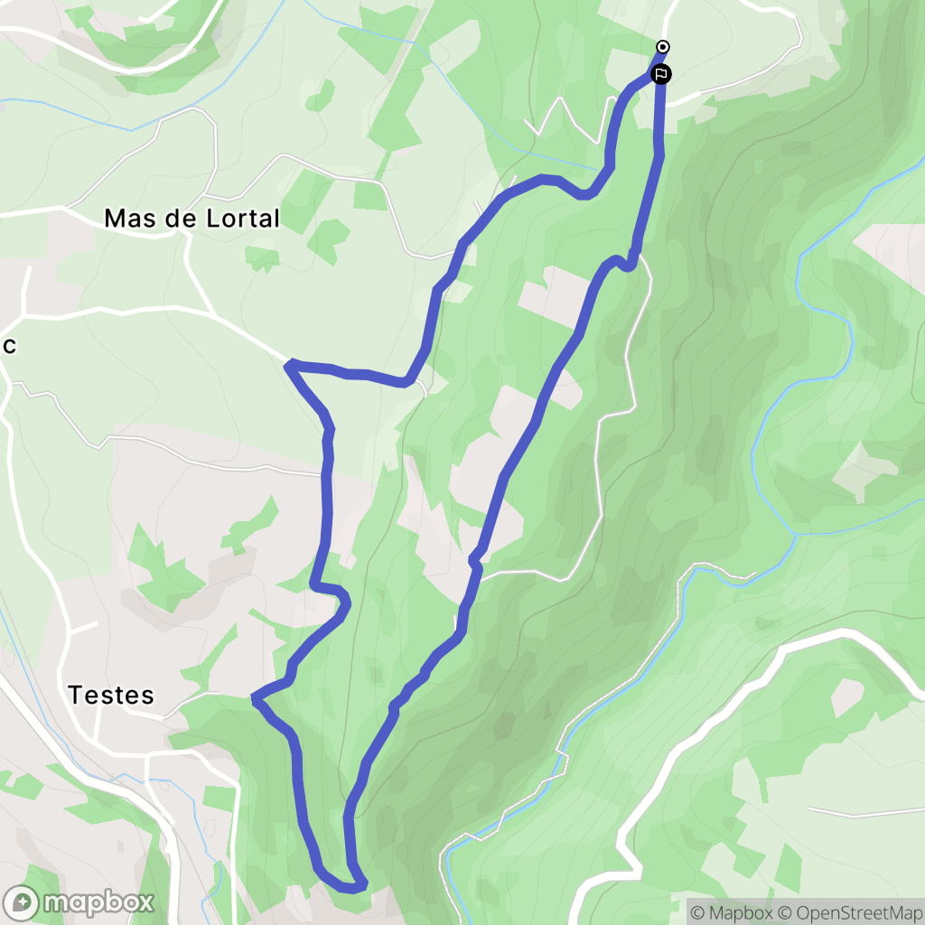 Maleville : carte du parcours de randonnée - France