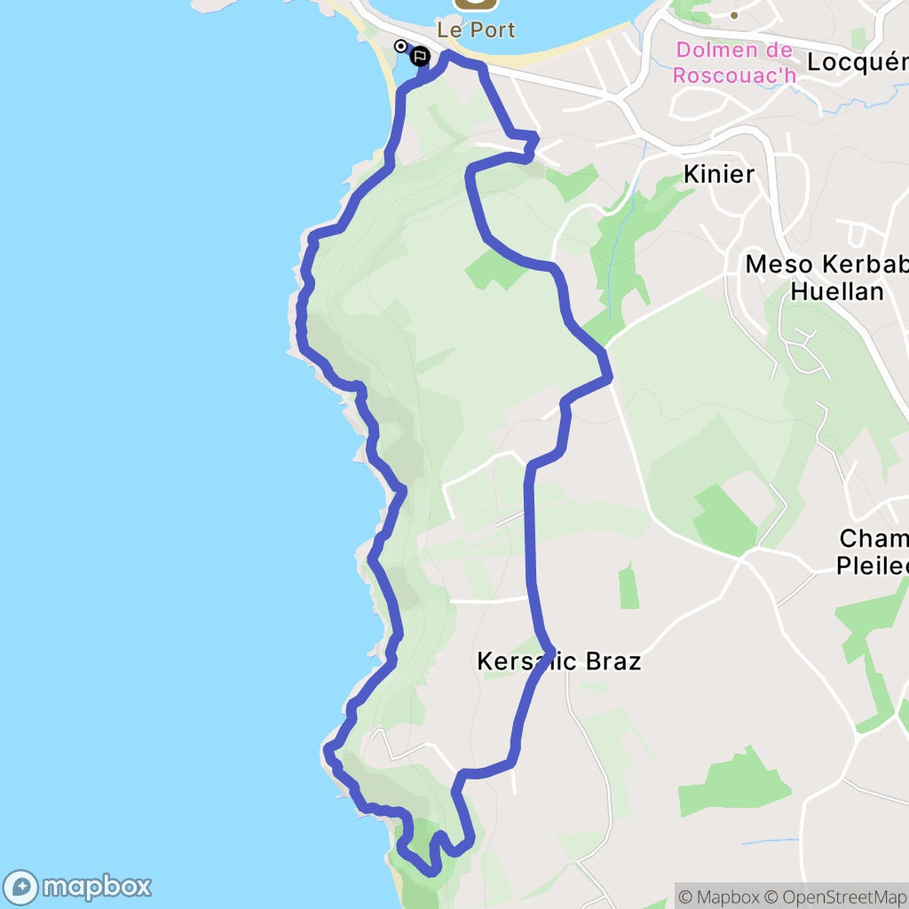 Trédrez-Locquémeau : carte du parcours de randonnée - France
