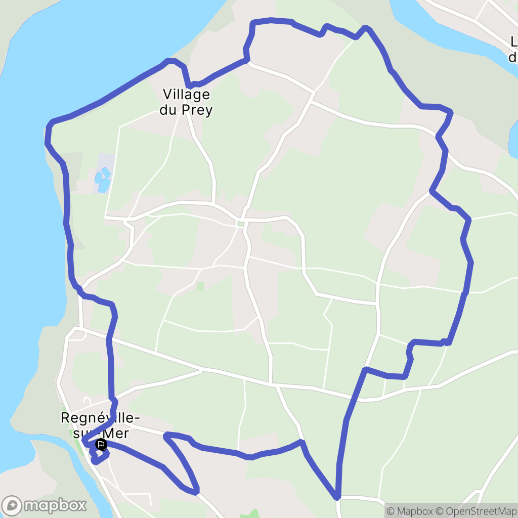 Regnéville-sur-Mer : carte du parcours de randonnée - France