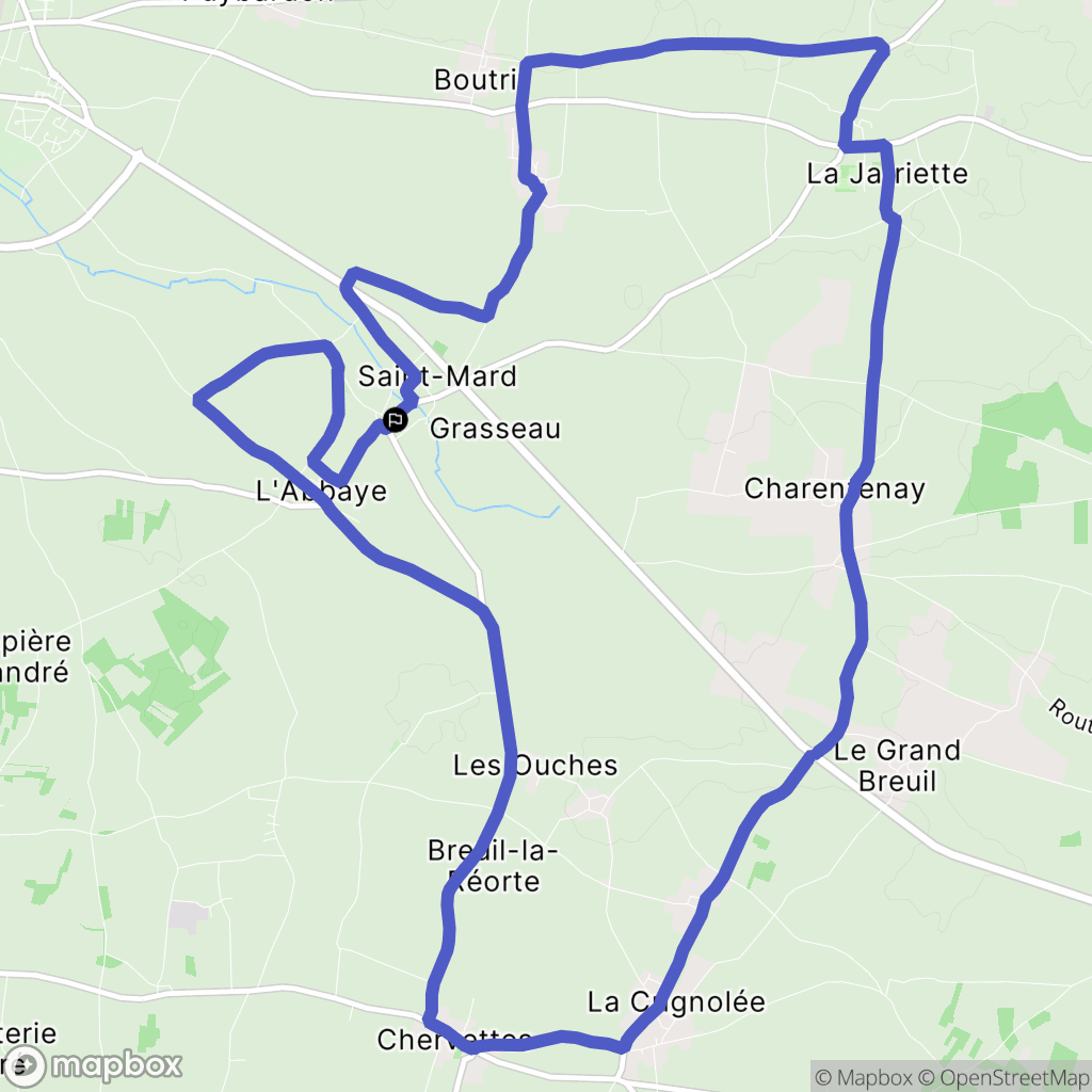 Saint-Mard : carte du parcours de randonnée - France