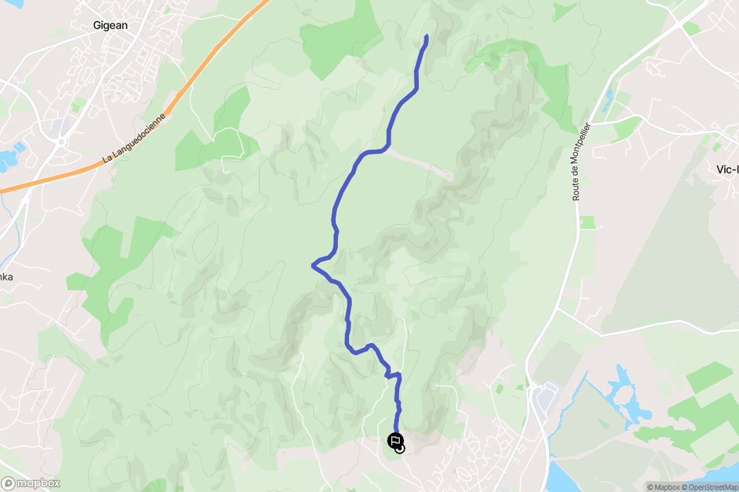 Frontignan : carte du parcours de randonnée - France