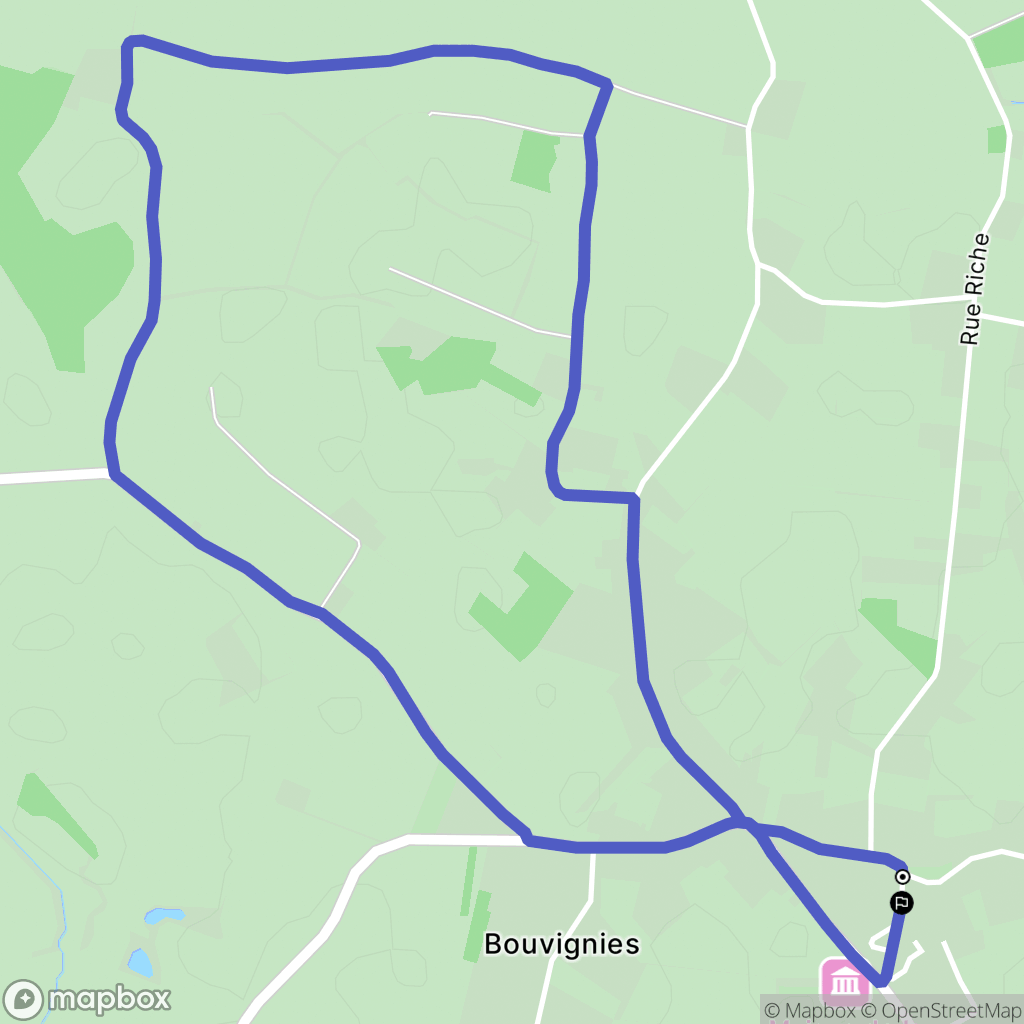 Bouvignies : carte du parcours de randonnée - France