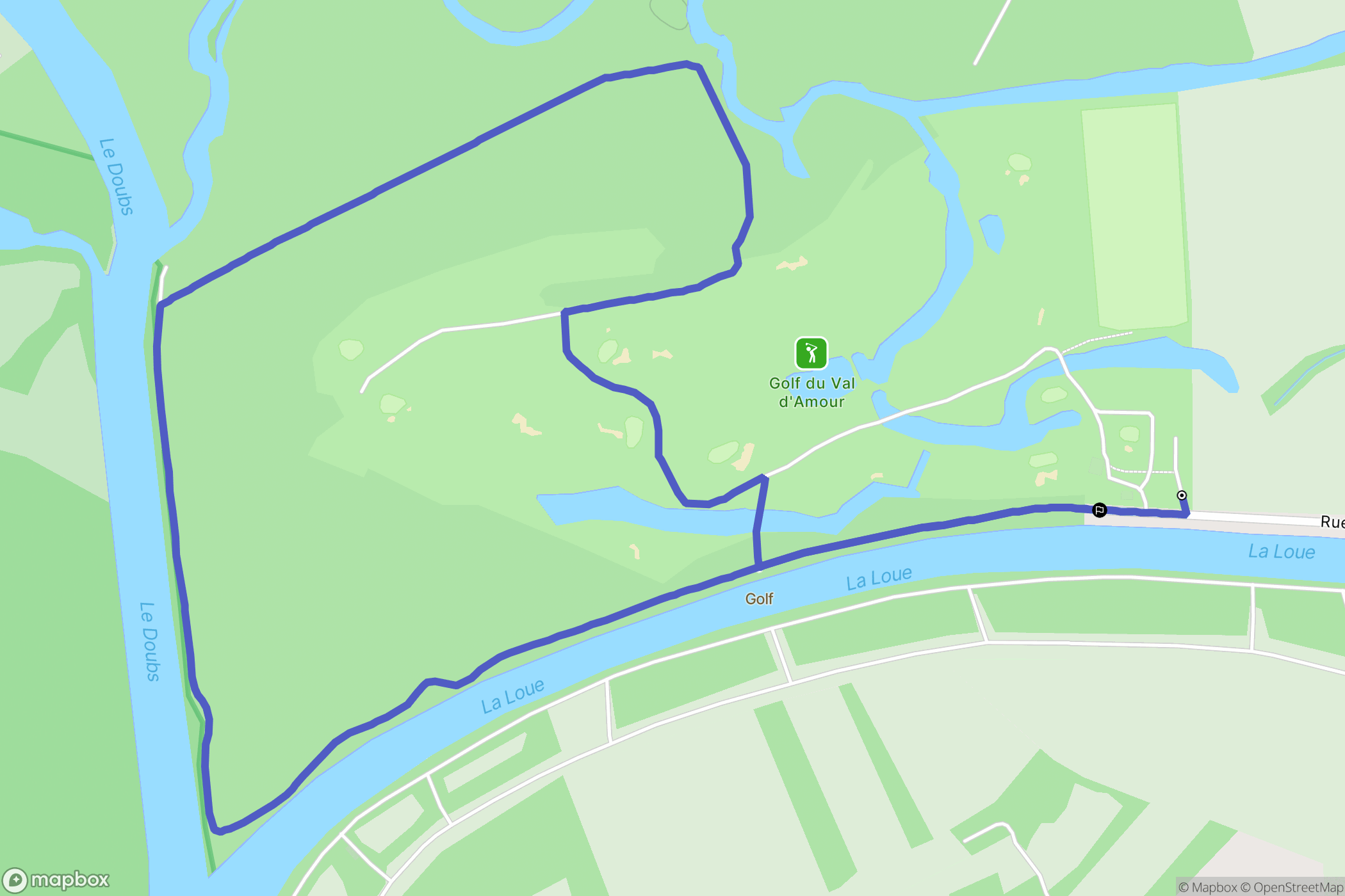 Parcey : carte du parcours de randonnée - France