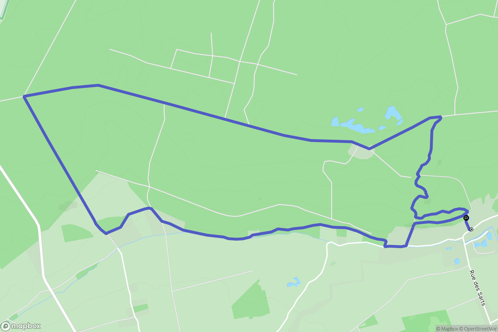 Éperlecques : carte du parcours de randonnée - France