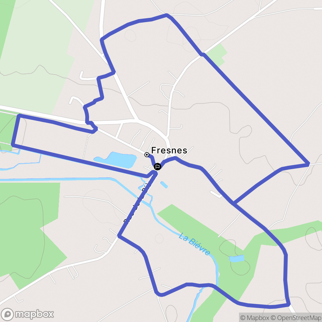 Fresnes : carte du parcours de randonnée - France