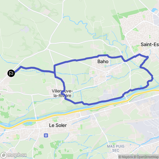 Pézilla-la-Rivière : carte du parcours de randonnée - France