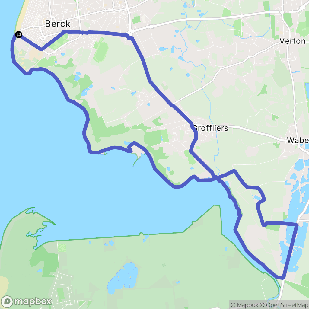 Berck : carte du parcours de randonnée - France