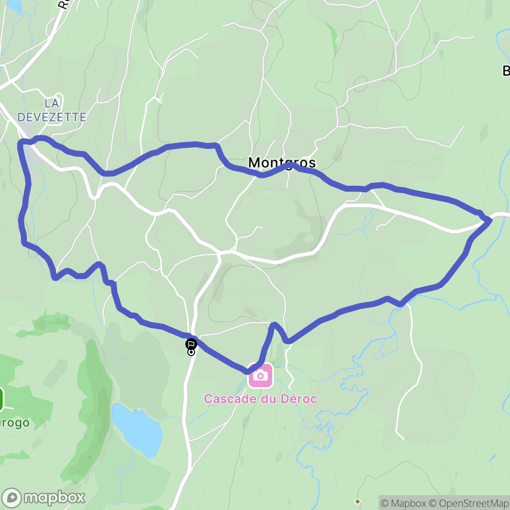 Nasbinals : carte du parcours de randonnée - France