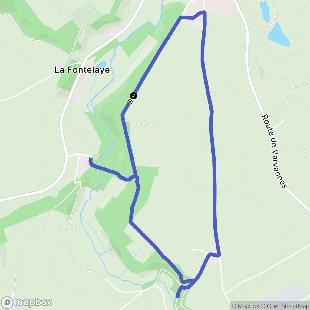 Val-de-Saâne : carte du parcours de randonnée - France