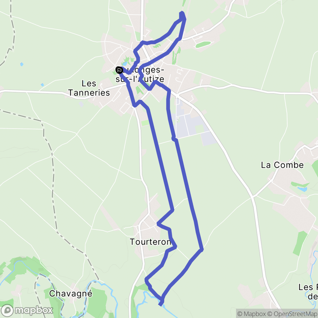 Coulonges-sur-l'Autize : carte du parcours de randonnée - France