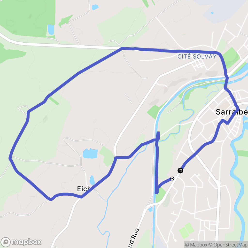 Sarralbe : carte du parcours de randonnée - France