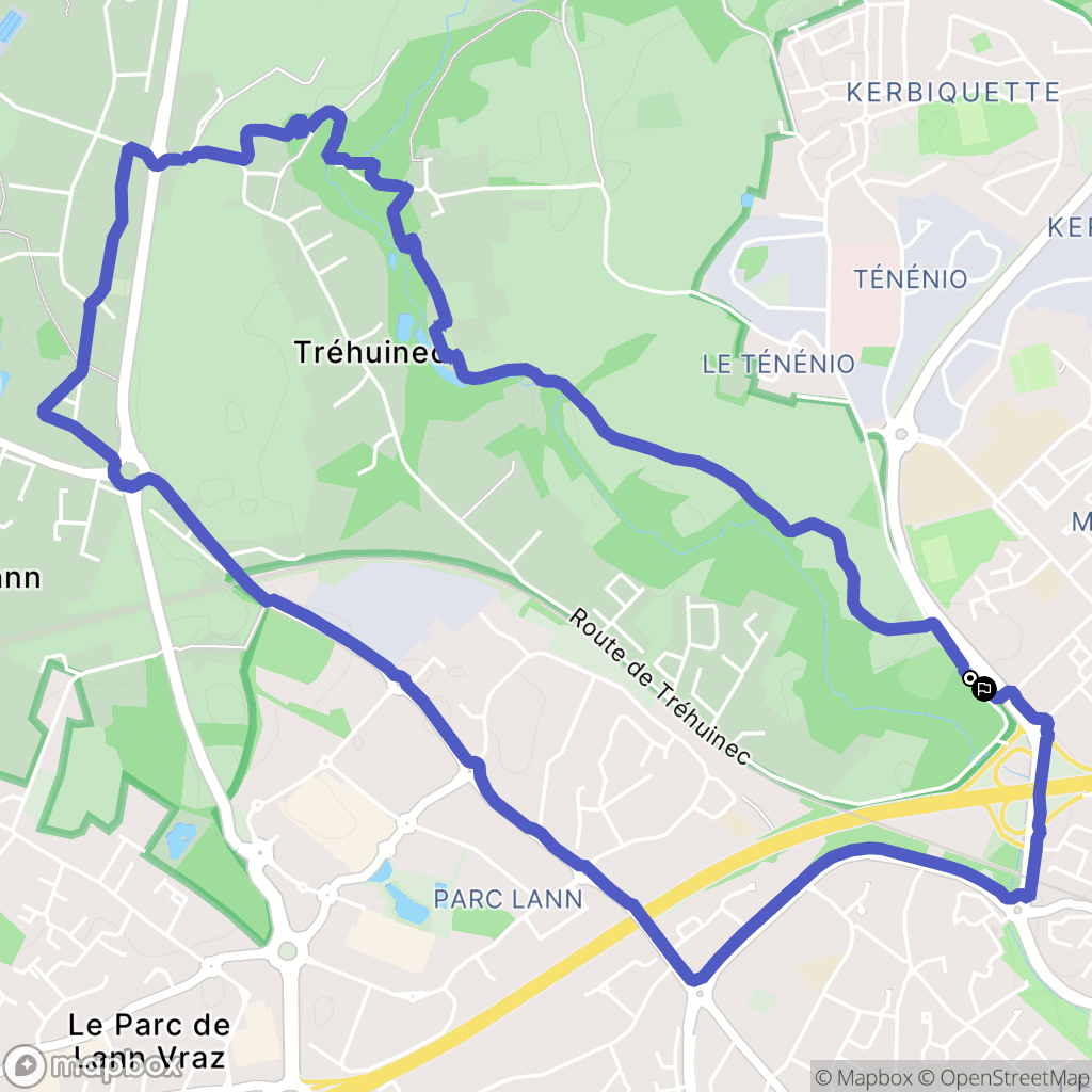 Vannes : carte du parcours de randonnée - France