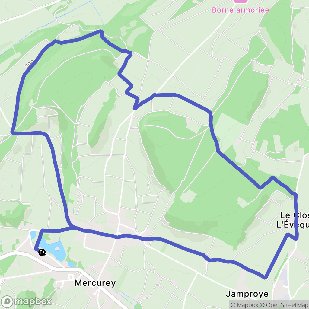 Mercurey : carte du parcours de randonnée - France