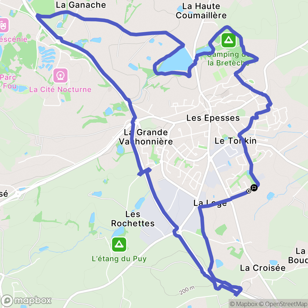 Les Epesses : carte du parcours de randonnée - France
