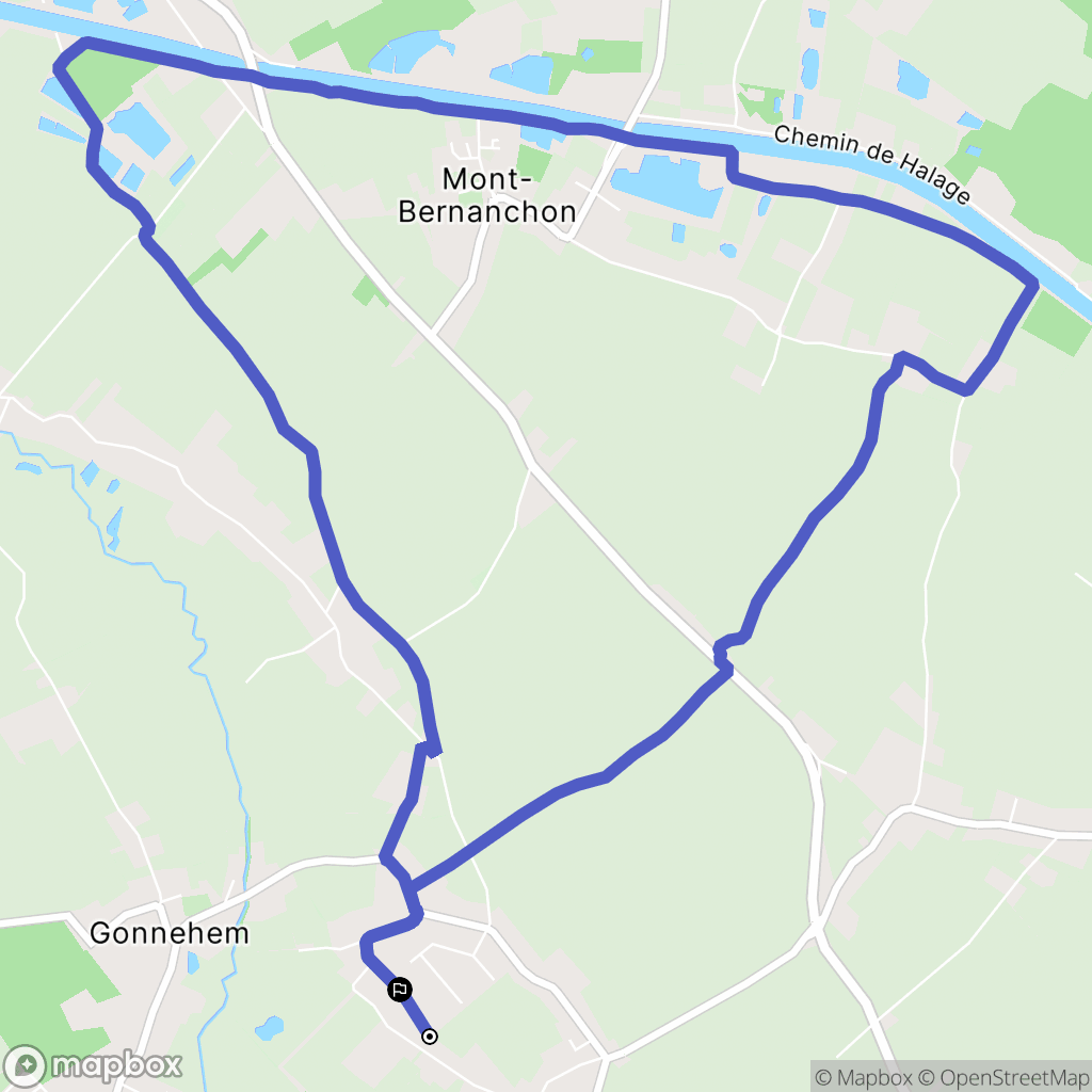 Gonnehem : carte du parcours de randonnée - France