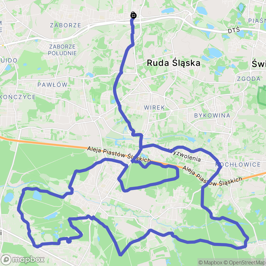 Ruda Śląska: mapa trasy - Poland
