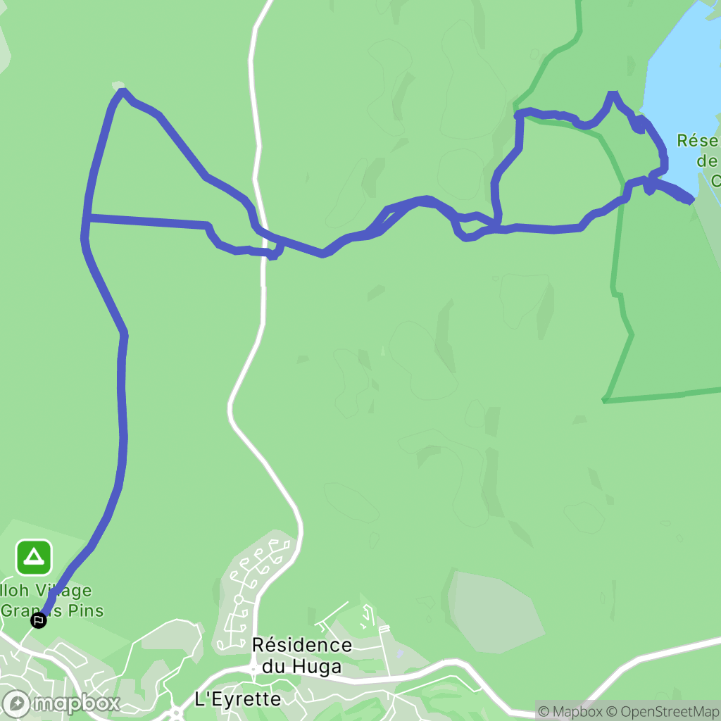 Lacanau : carte du parcours de randonnée - France
