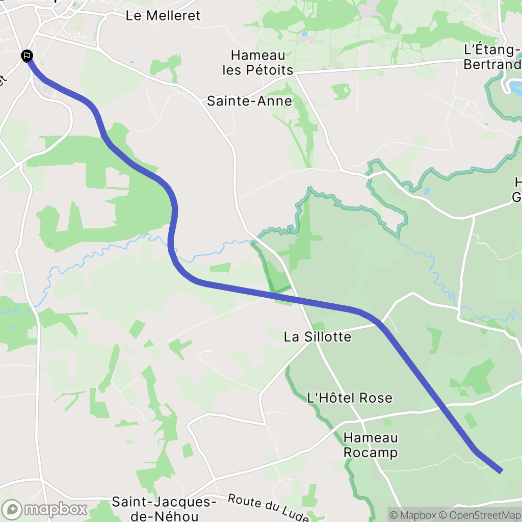 Bricquebec-en-Cotentin : carte du parcours de randonnée - France