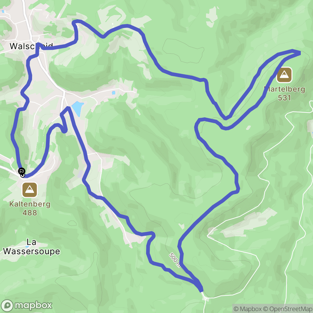 Walscheid : carte du parcours de randonnée - France