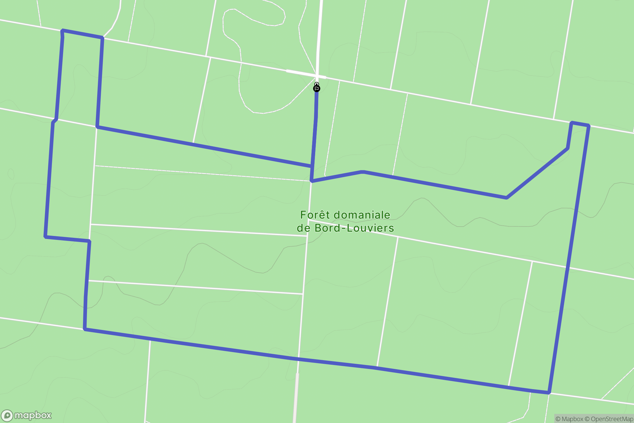 Les Damps : carte du parcours de randonnée - France