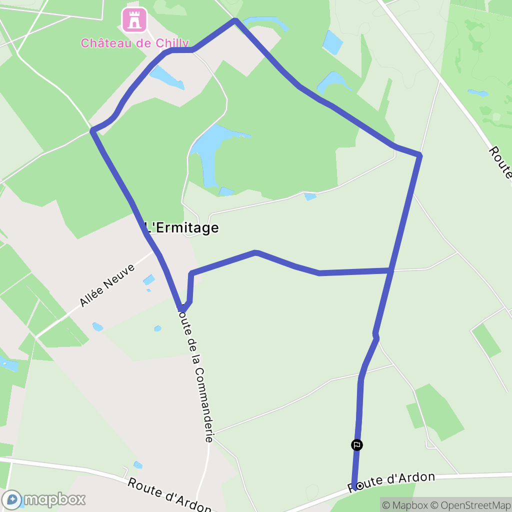 Marcilly-en-Villette : carte du parcours de randonnée - France