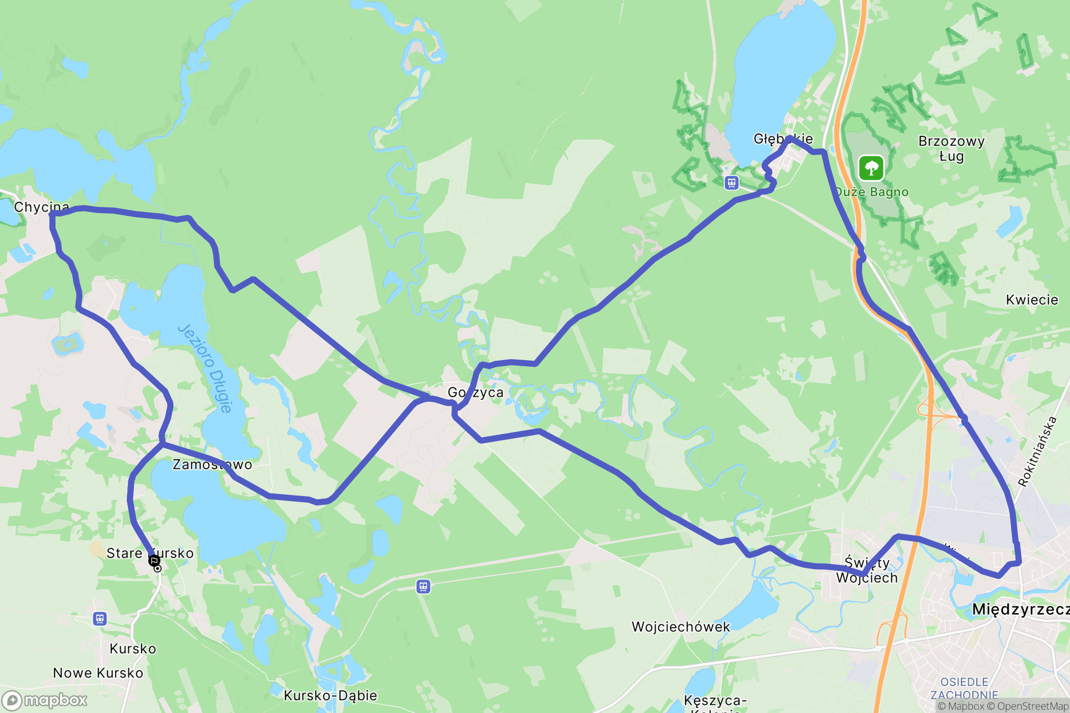 Kursko: mapa trasy - Poland
