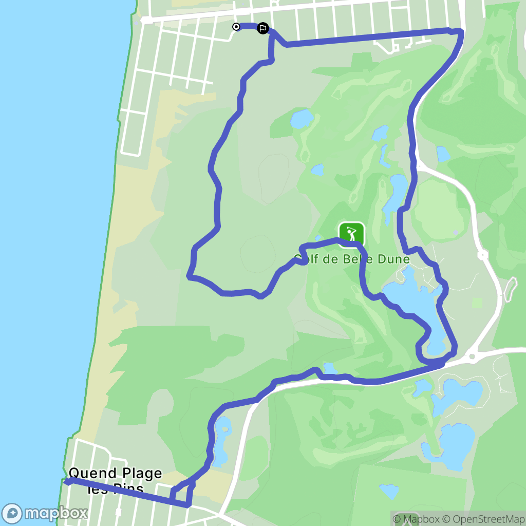 Fort-Mahon-Plage : carte du parcours de randonnée - France