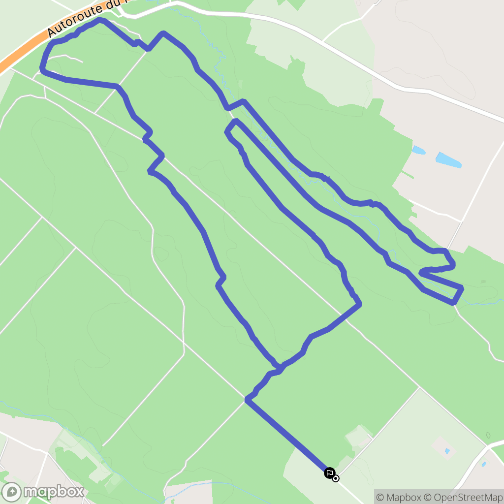 Giroussens : carte du parcours de randonnée - France