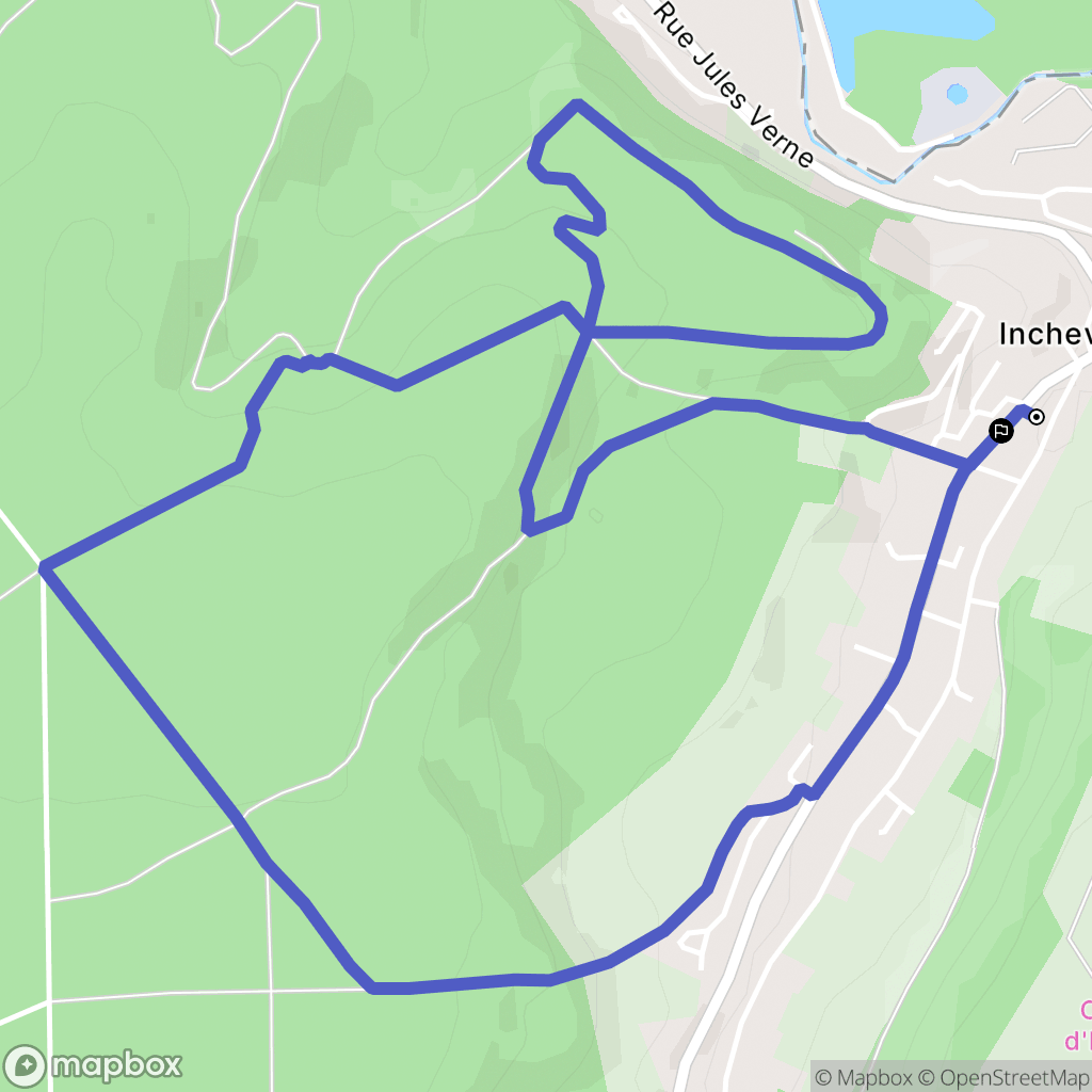 Incheville : carte du parcours de randonnée - France
