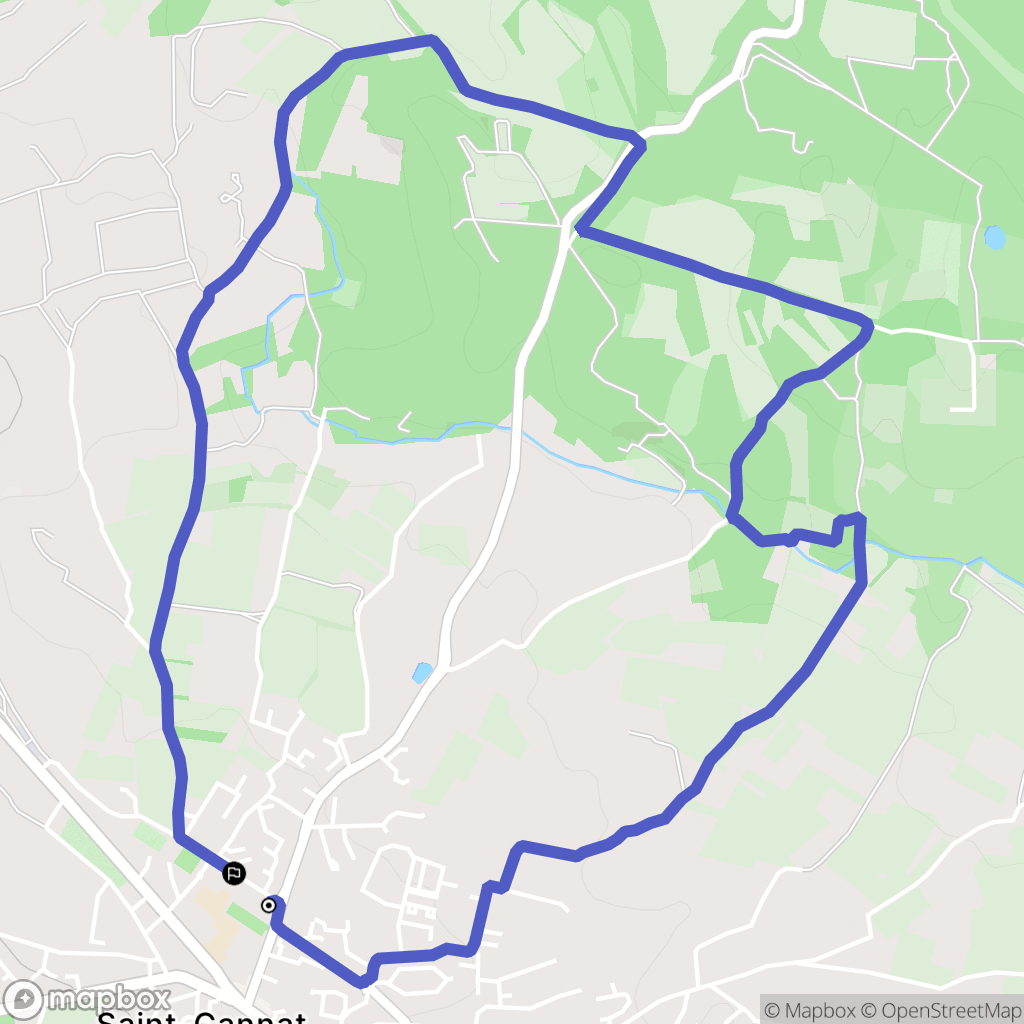 Saint-Cannat : carte du parcours de randonnée - France