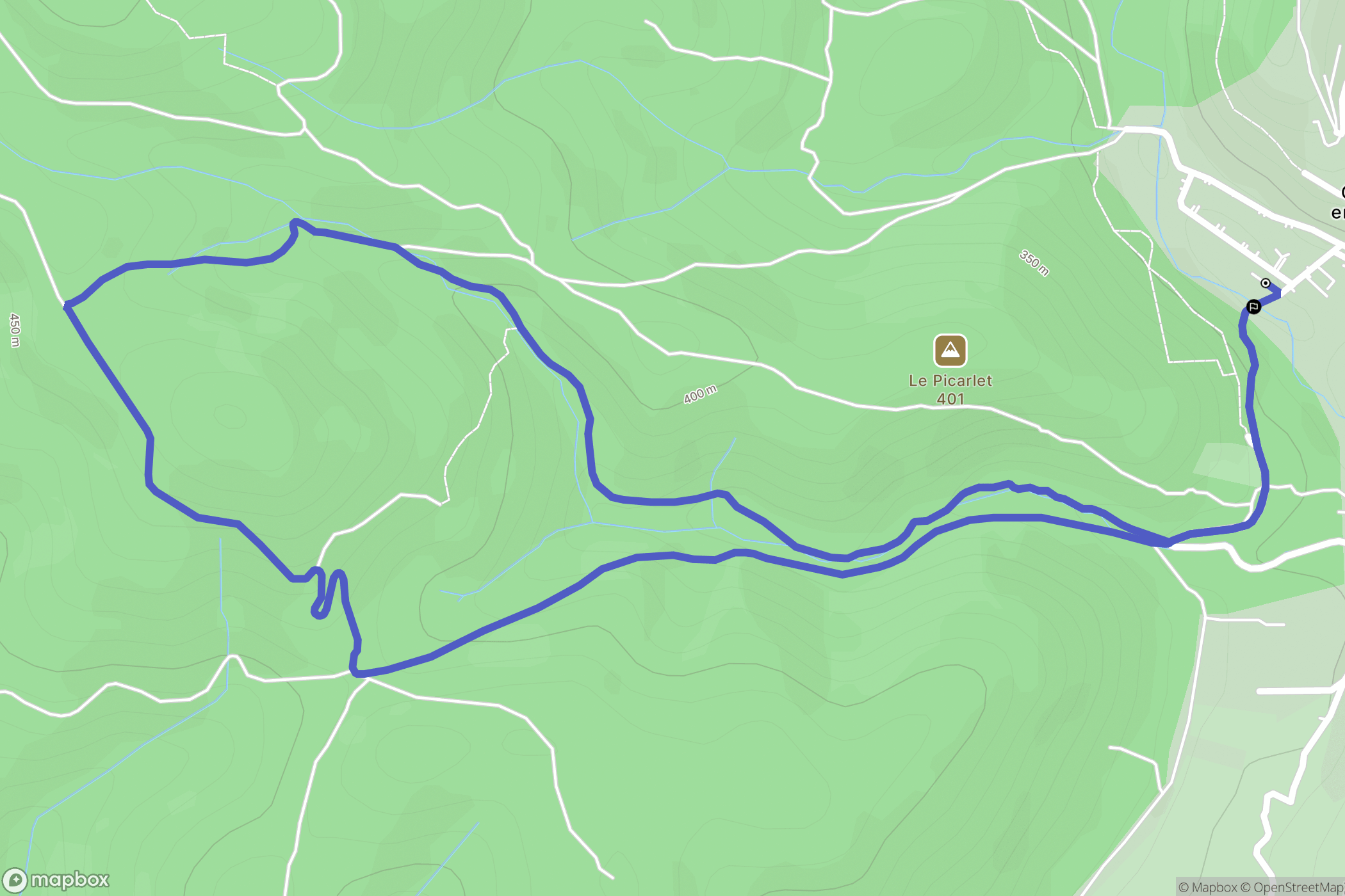 Corbières-en-Provence : carte du parcours de randonnée - France