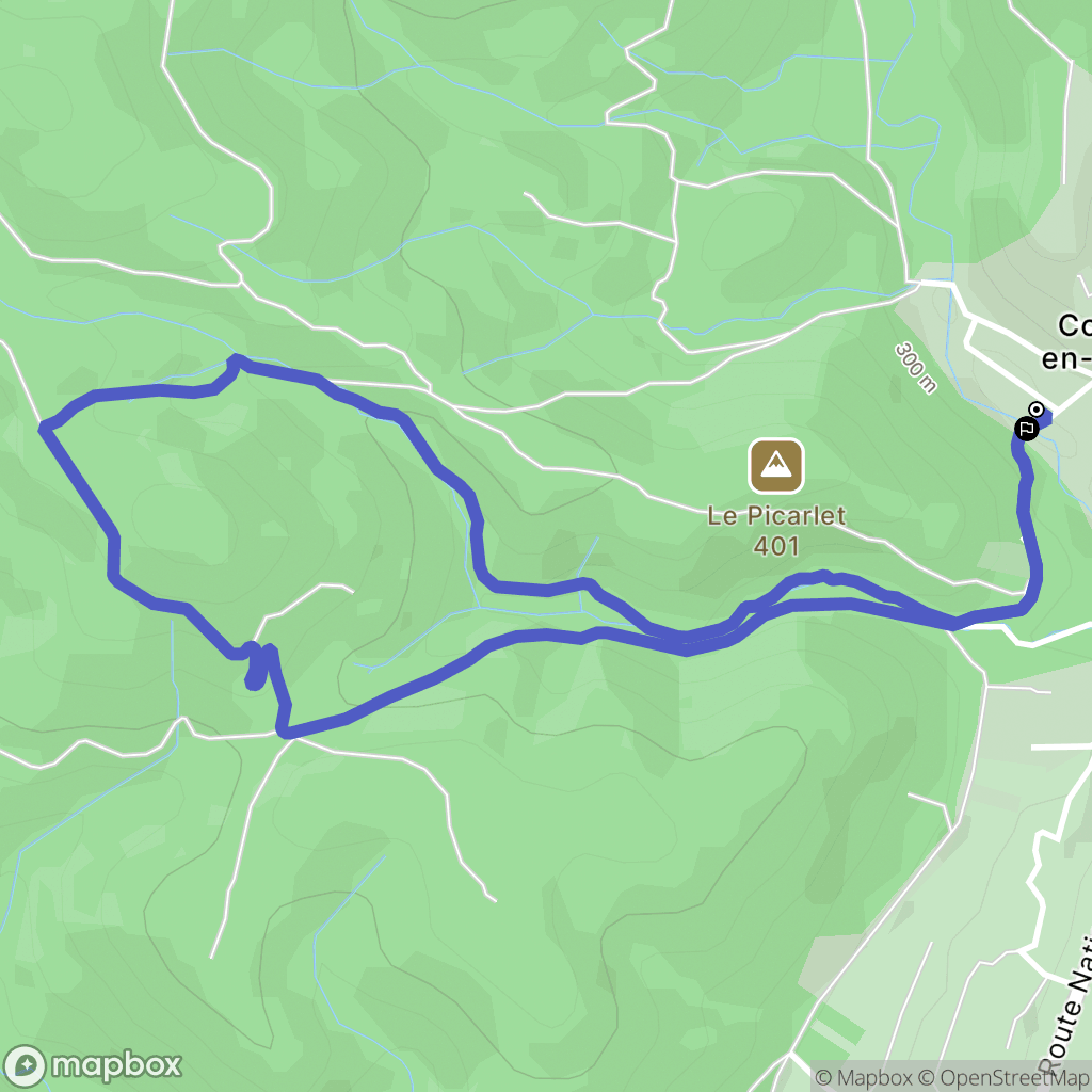 Corbières-en-Provence : carte du parcours de randonnée - France