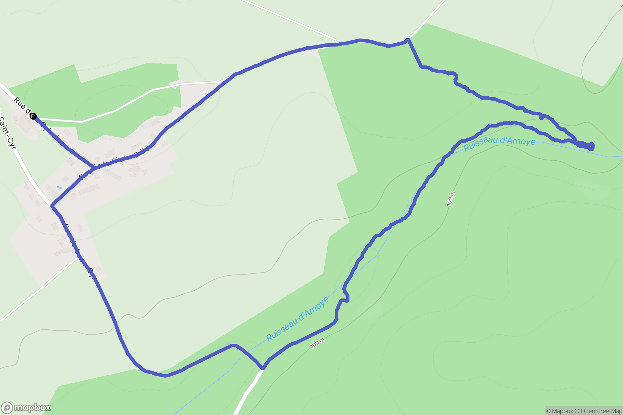 Lavilletertre : carte du parcours de randonnée - France