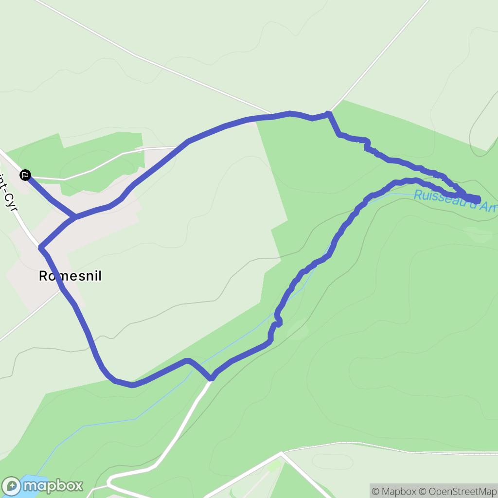 Lavilletertre : carte du parcours de randonnée - France